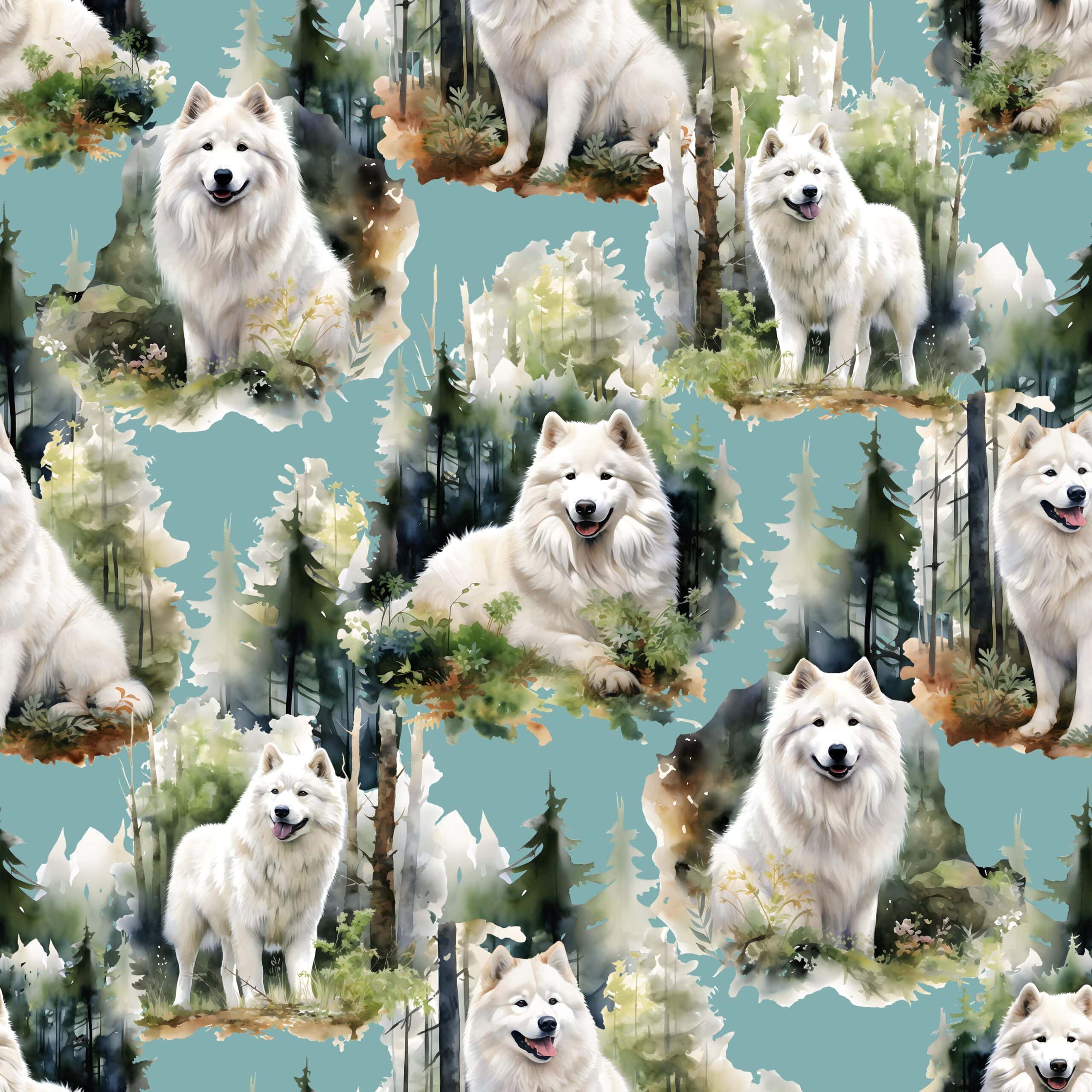 samojedi puuvilla/trikoo-kangas