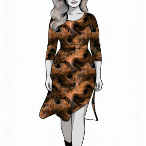 Höyhenenkevyt oranssi mekko