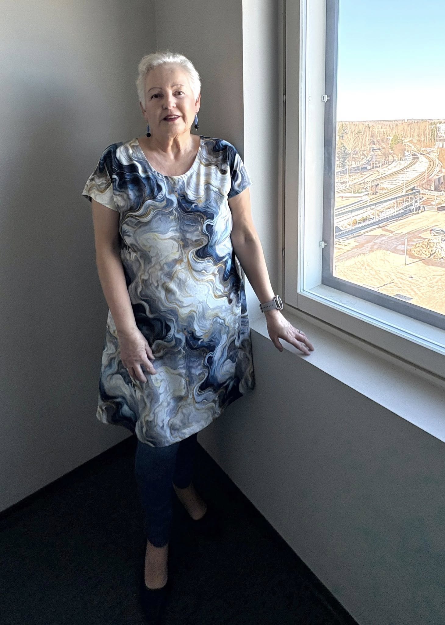 Trikoo: Kirjava marmori, sininen - Image 9