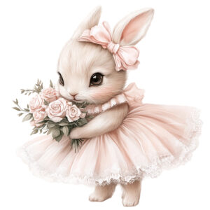 Silityskuvio: Ballerina pupu, ruusut