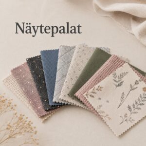 Näytepalat kankaasta
