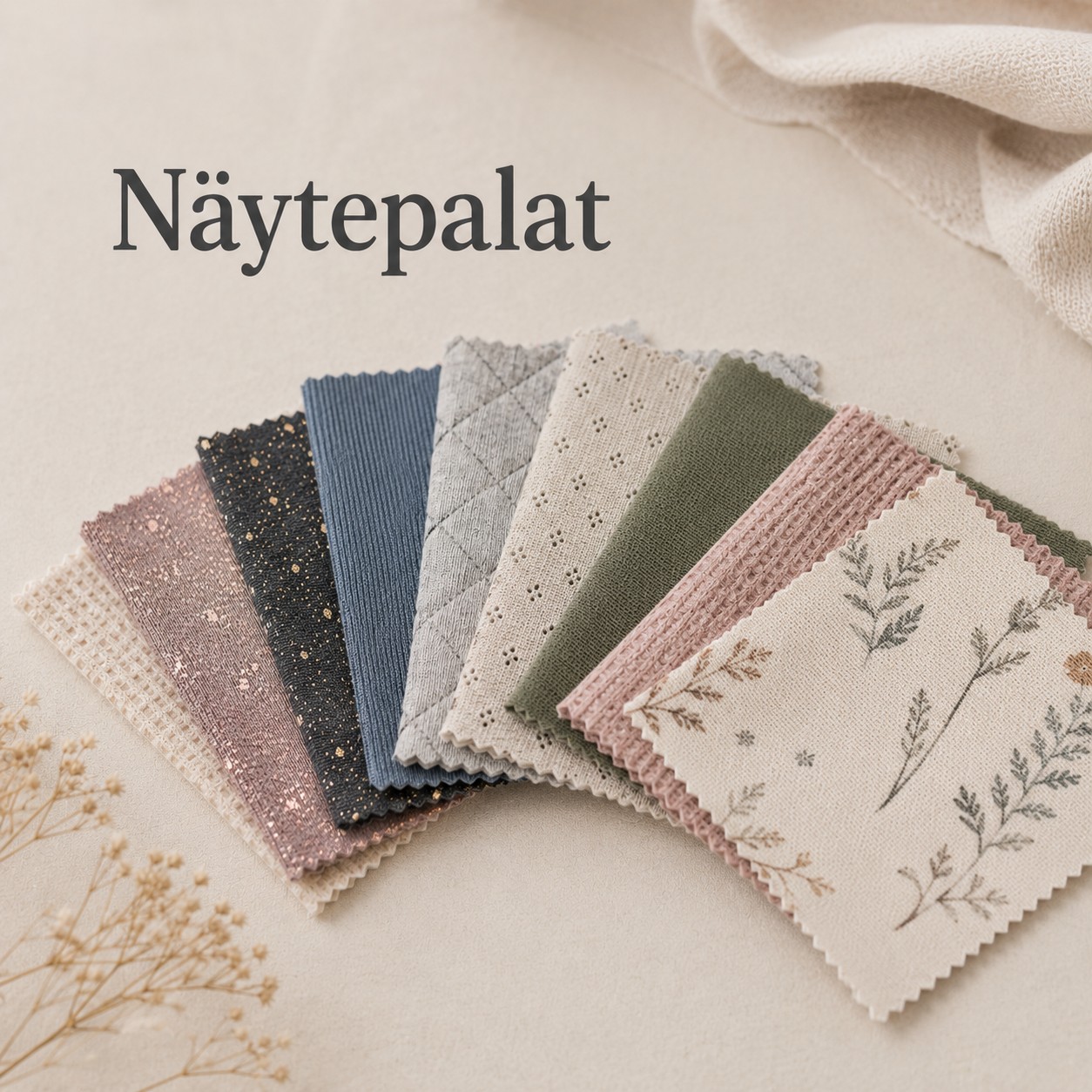 Näytepalat kankaasta