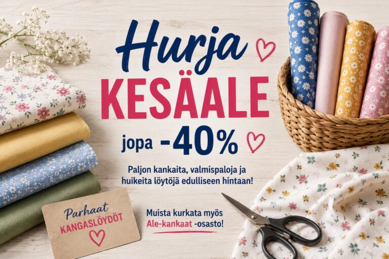 Hurja Kesäale on täällä – nyt kannattaa tehdä kesän parhaat kangaslöydöt!
