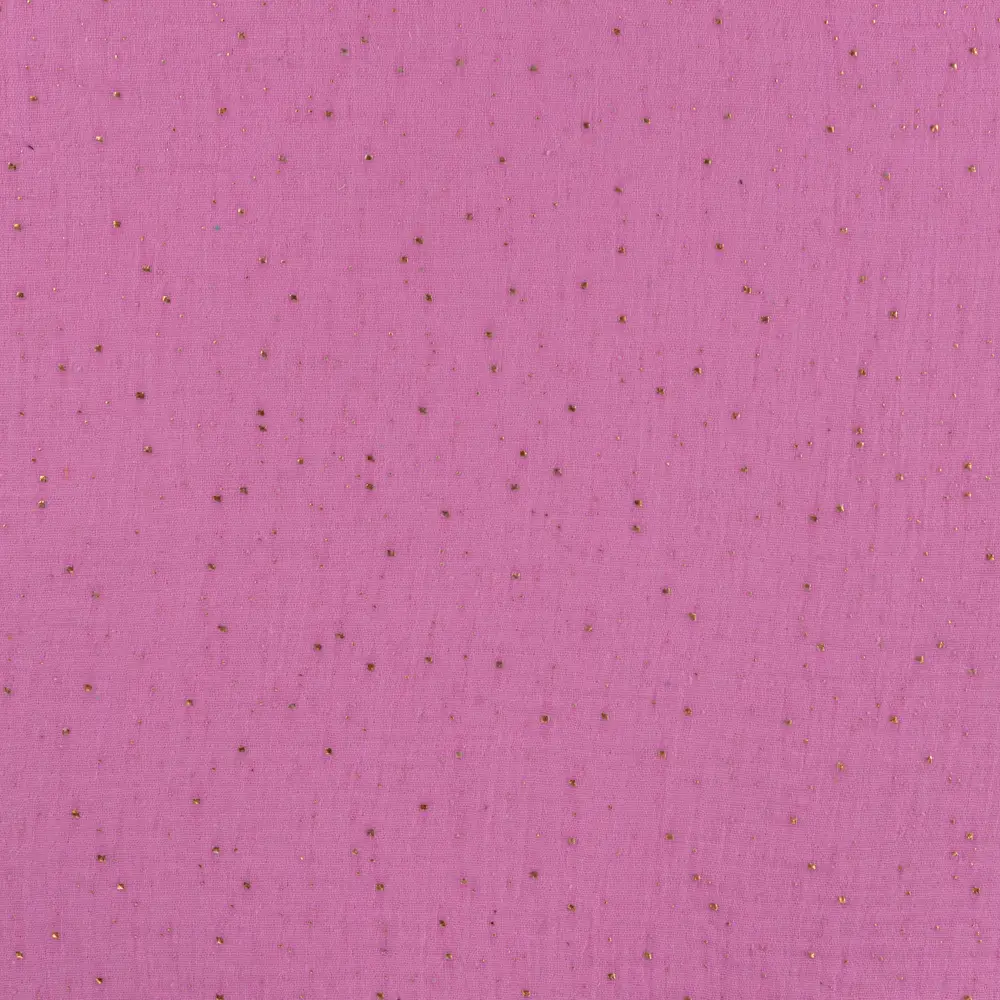 Double Gauze: Kultahippu, fuksia - Image 2